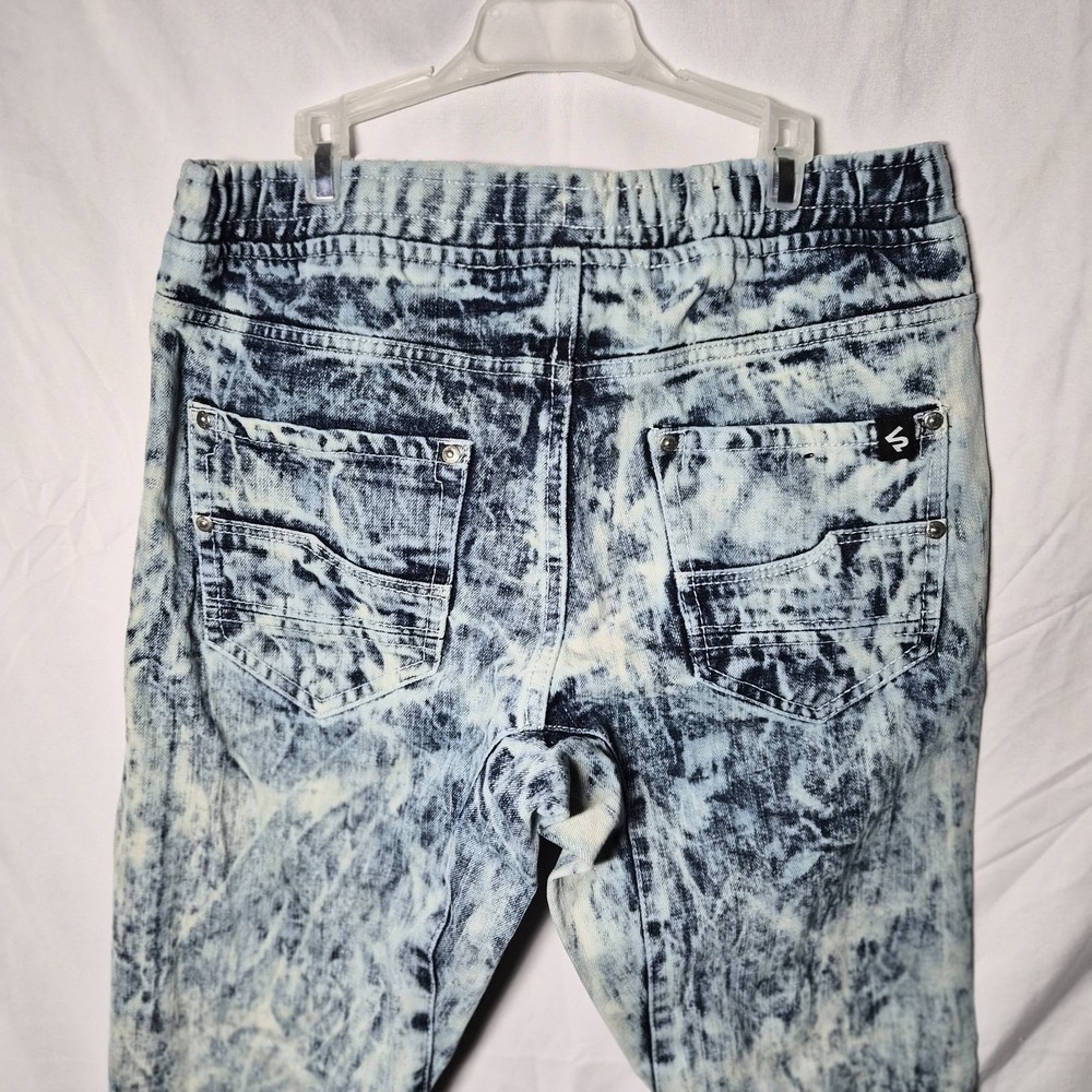 Acid Wash Black & White Women’s Jeans - Picture 9 of 11
